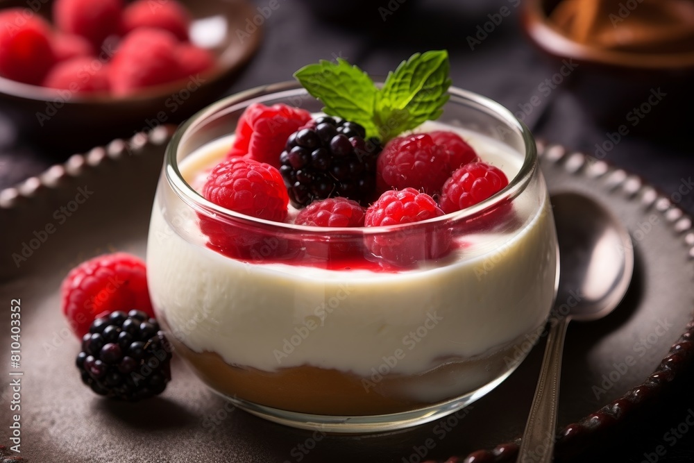 Delicious homemade dessert with fresh berries Delicious homemade dessert with fresh berries