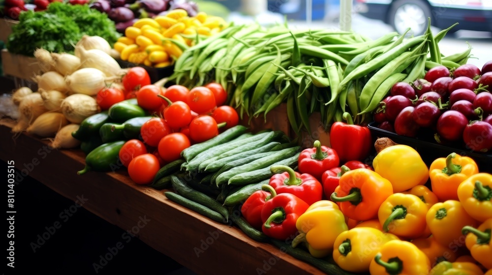 Assortment of fresh vegetables and fruits