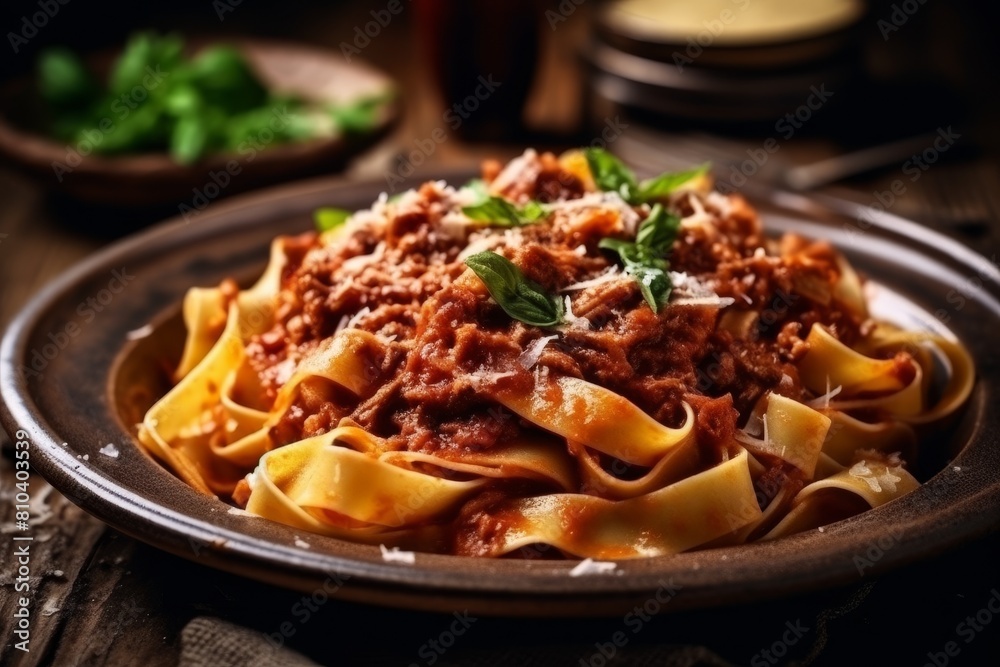 Delicious homemade bolognese pasta dish Delicious homemade bolognese pasta dish
