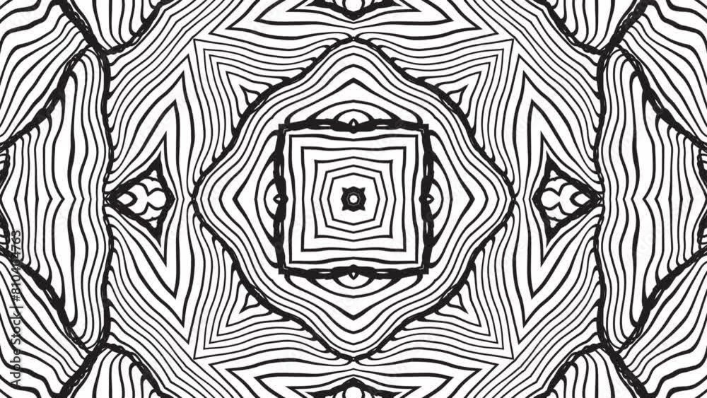 Abstract background with black and white stripes.Seamless loop video. Abstract background with black and white stripes.Seamless loop video.