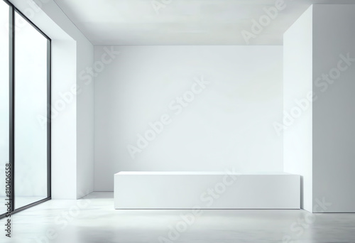 blank white room interior copy space mockup
