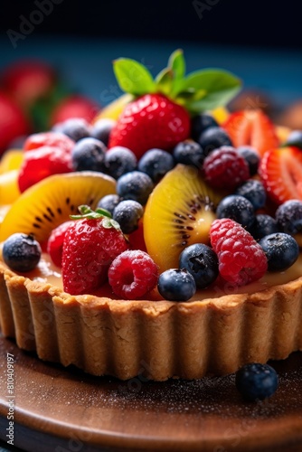 Delicious Fruit Tart with Assorted Berries