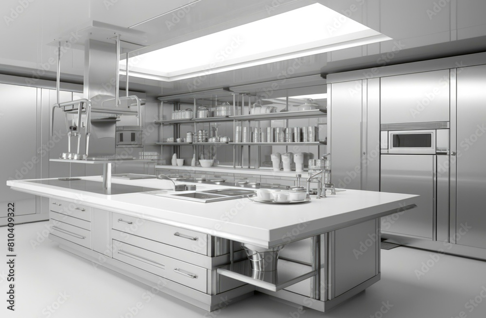 Modern kitchen AI. Modern kitchen AI.