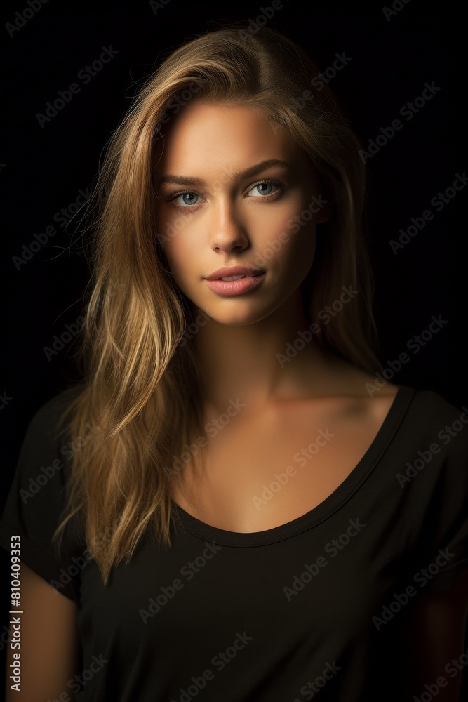 Alluring woman with flowing blonde hair Alluring woman with flowing blonde hair