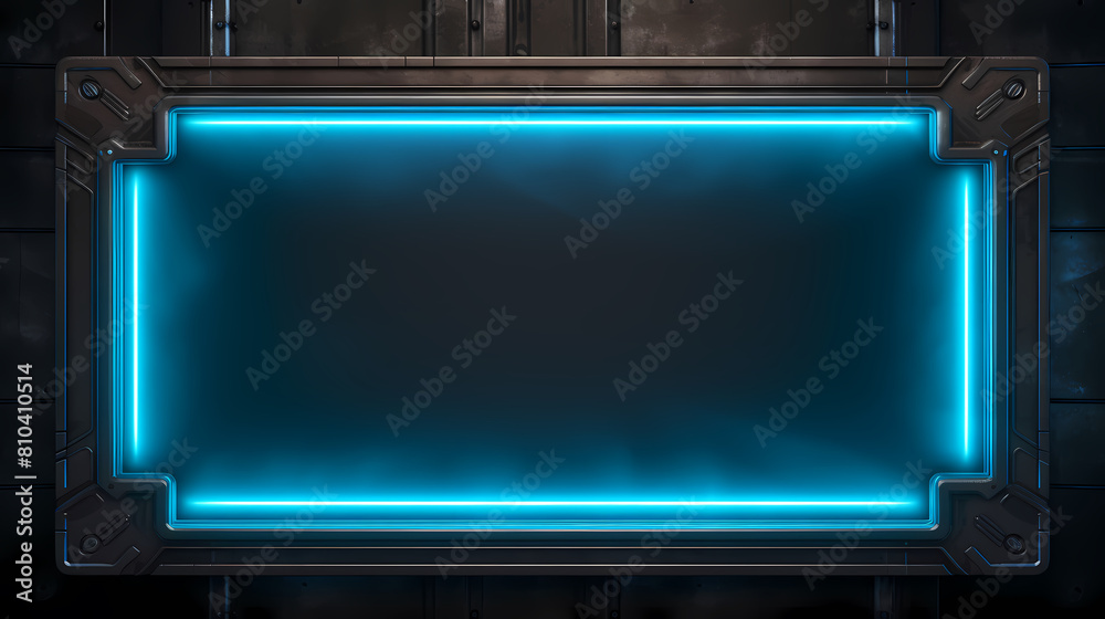 Glowing neon light frame