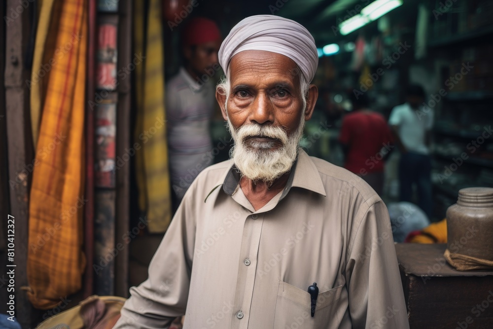 portrait of an elderly man with a white beard and turban portrait of an elderly man with a white beard and turban