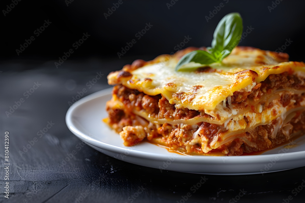 Savoring Perfection: The Lasagna on White Plate