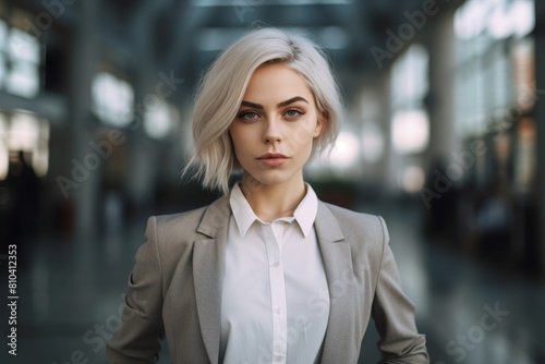 Confident professional woman in business attire