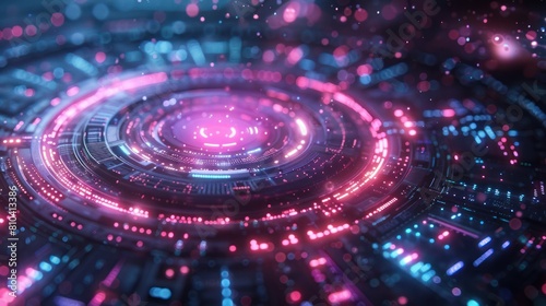 Continuous Feedback Loop - Neon Retro Sci-Fi Cinematic Background