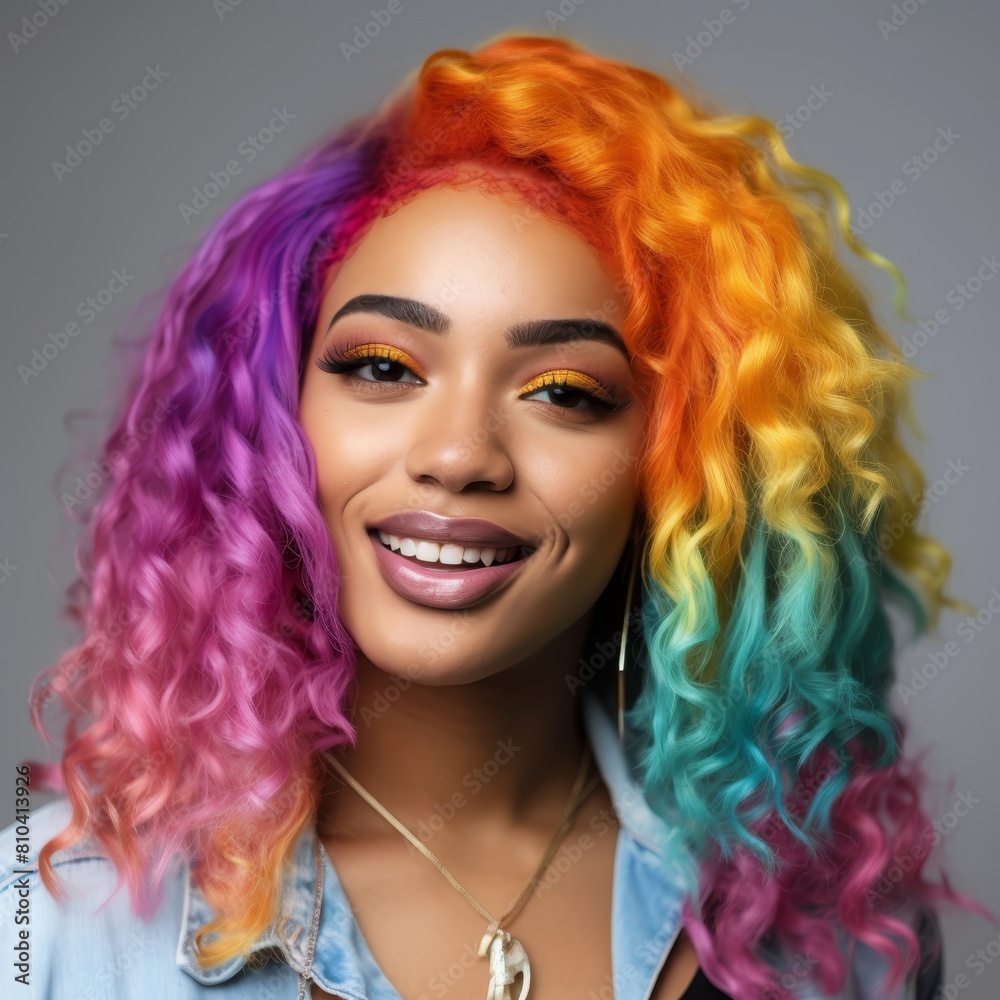 Vibrant and colorful hairstyle Vibrant and colorful hairstyle