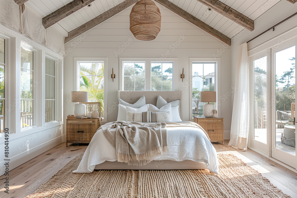 Photo inspiration: Fresh Look at Sophisticated Coastal Retreat With High Ceilings And Spacious Layout