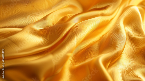 Luxury smooth elegant golden silk fabric texture as background Abstract background