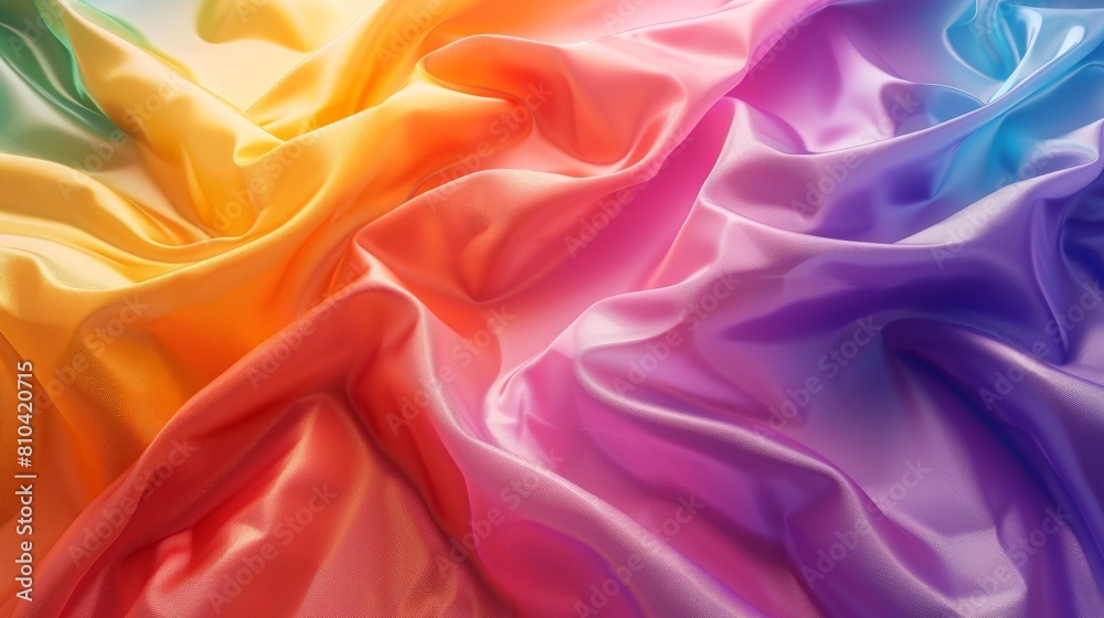 A colorful piece of fabric with a rainbow pattern A colorful piece of fabric with a rainbow pattern