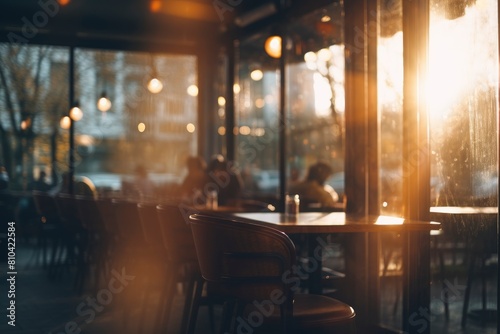 lens glare blurry restaurant background generative ai © Fathor