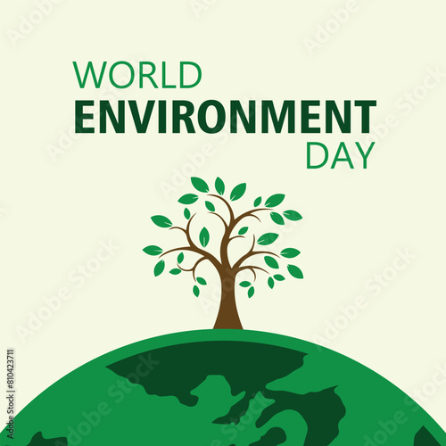 5th June world environment day vector artwork or illustration eps file.