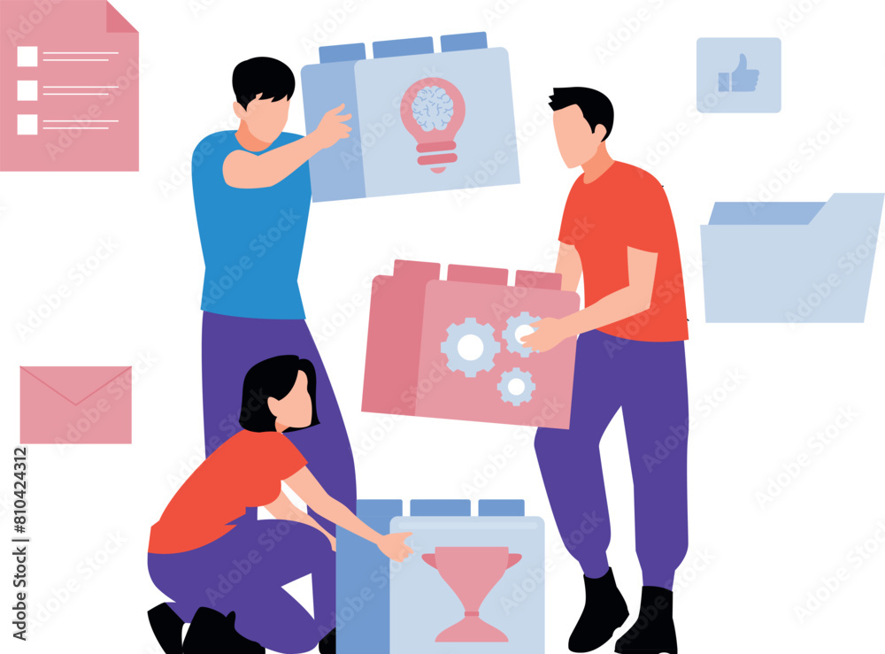 Obraz premium The business team is working.