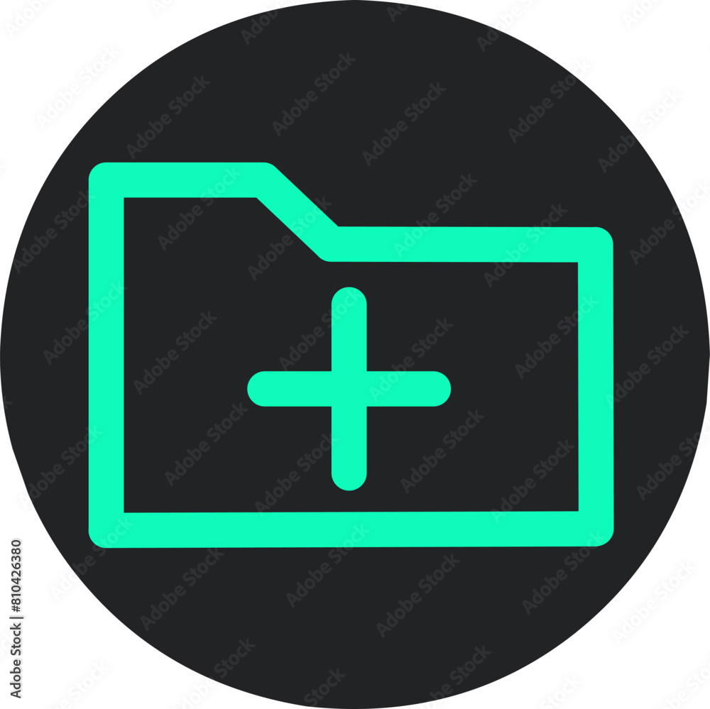 Obraz premium medical report folder icon on black background, vector illustration