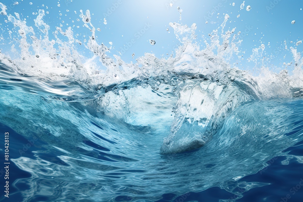 Obraz premium Clear Water Splashing in a Graceful Motion