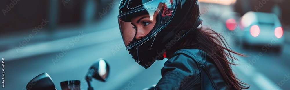 close-up woman wearing helmet sport, riding a motorcycle, close-up woman wearing helmet sport, riding a motorcycle,