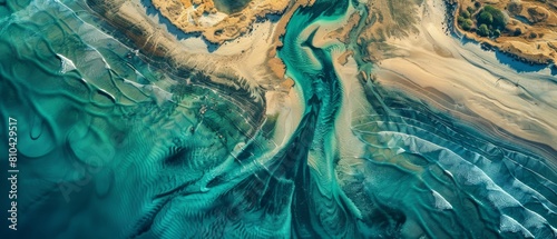 Wallpaper Mural The turquoise waves crashing against the rocky coast create a beautiful and mesmerizing scene. Torontodigital.ca