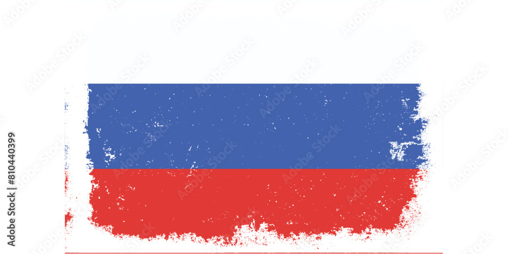 Flat design grunge Russia flag background