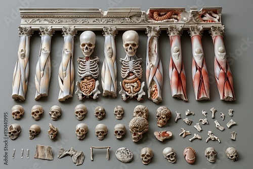 Anatomic Marvels: Intricate Human Body Icons Set