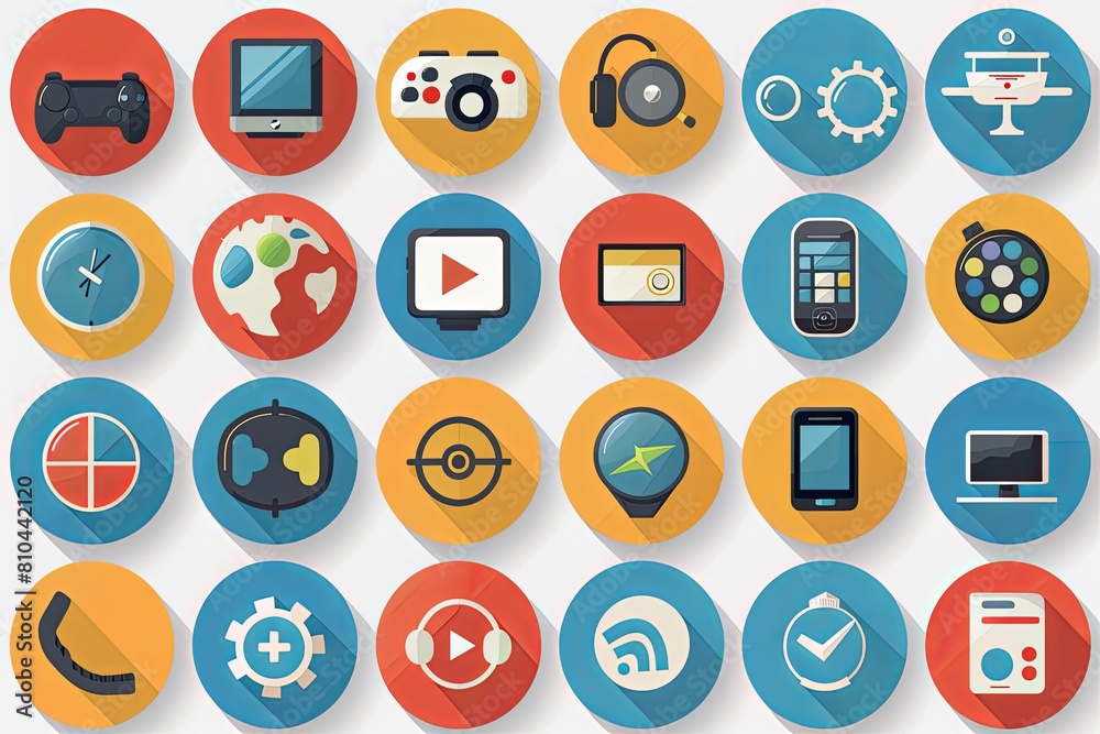 Home Tech Icons: A Comprehensive Set of Device Illustrations Home Tech Icons: A Comprehensive Set of Device Illustrations