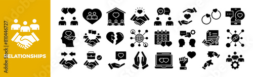Relationships Icon Set For Design Elements