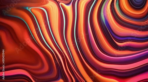 Seamless abstract psychedelic wavy background for loop playback photo