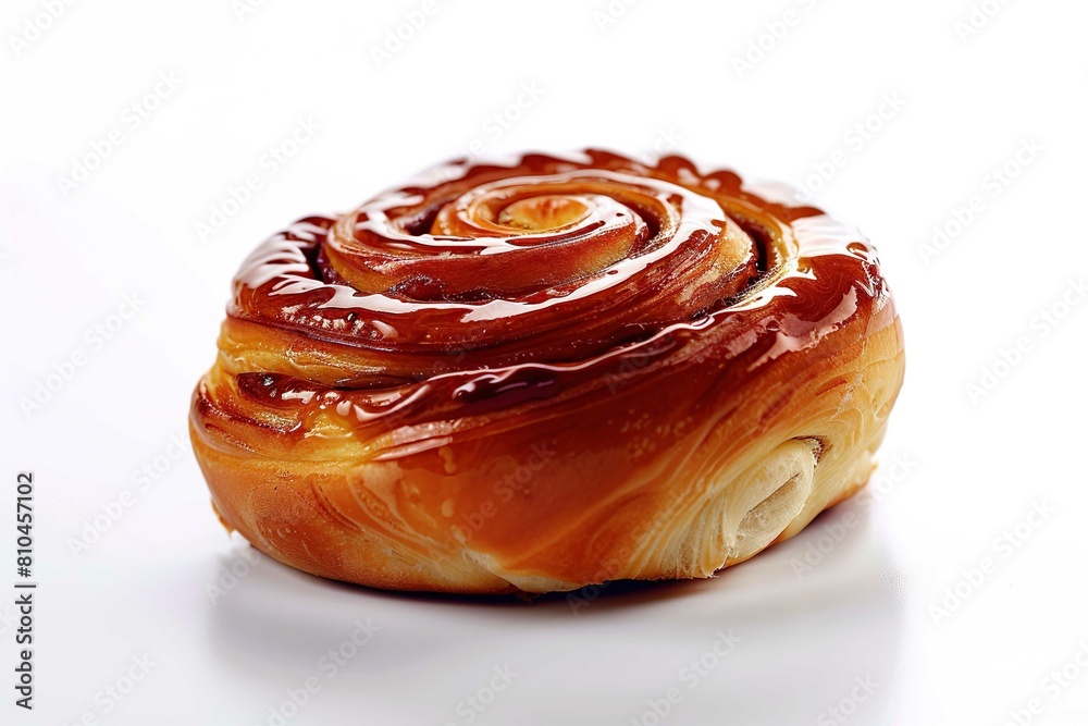 Fototapeta premium Chelsea Bun, isolated on white