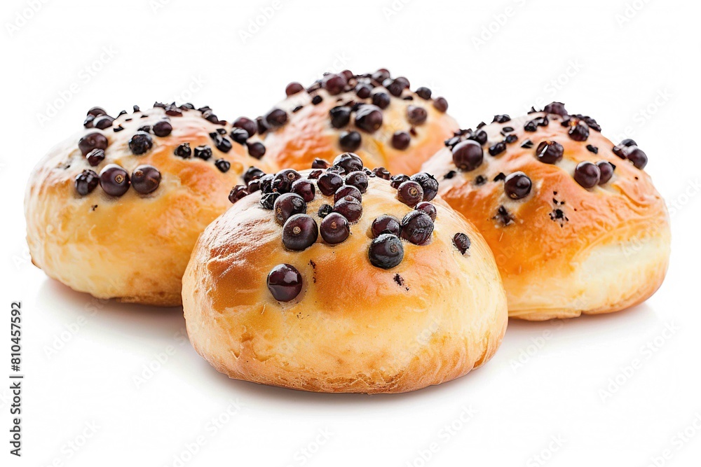 Currant Buns, isolated on white Currant Buns, isolated on white