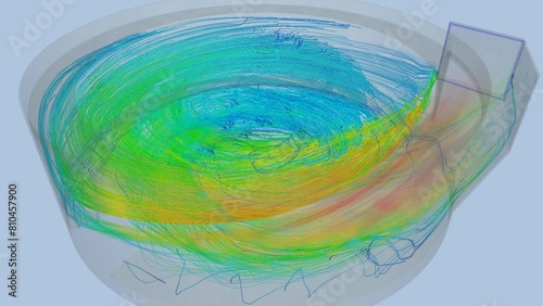Silo top airflow simulation - CFD simulation Computational fluid dynamics