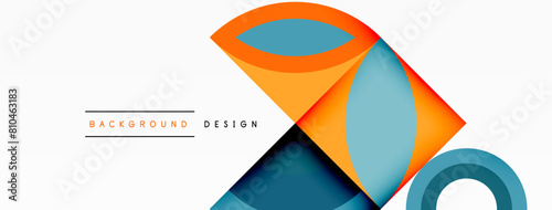 A vibrant geometric design featuring circles and triangles in electric blue, set against a white background. This eyecatching pattern showcases symmetry and art in a bold and modern graphic style