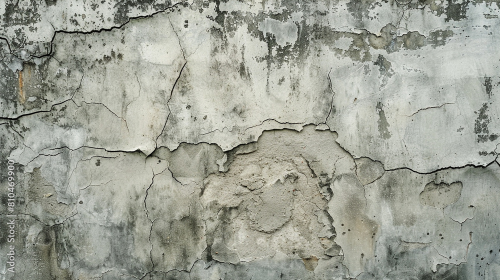 Obraz premium Cement wall with cracks, imperfections.