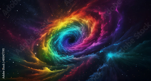 Cosmic spirutal abstract background with vortex  © MDSAYDUL