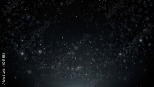 Starry Night Sky Gentle Light Stars on Black Background
