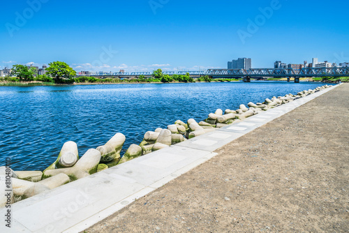 多摩川見晴らし公園の風景【神奈川県・川崎市】　
Scenery of the Tama River - Kanagawa, Japan photo