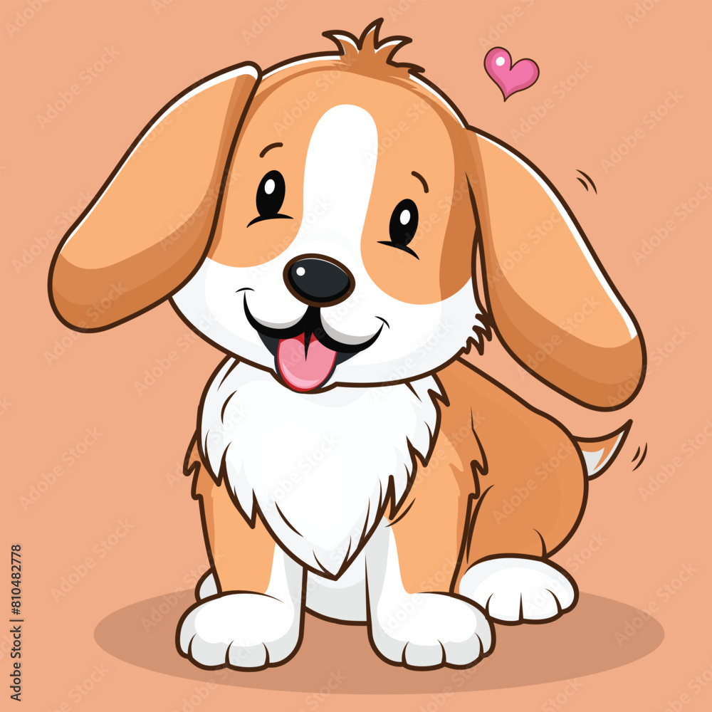 Cute Little Lovely Puppy in Cartoon Cute Little Lovely Puppy in Cartoon