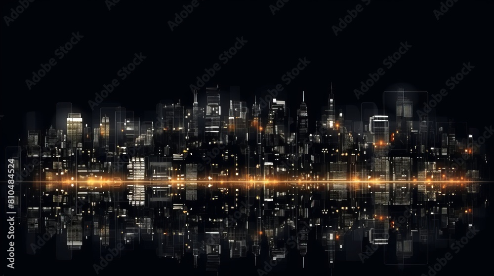 Smart city concept. Telecomunication, internet, mobile, cloud computing background. Digital city background. Online city concept. Cyber town on black background Generative AI Smart city concept. Telecomunication, internet, mobile, cloud computing background. Digital city background. Online city concept. Cyber town on black background Generative AI