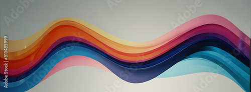 Digital background featuring multicolored curved waves presenting a visually captivating and dynamic