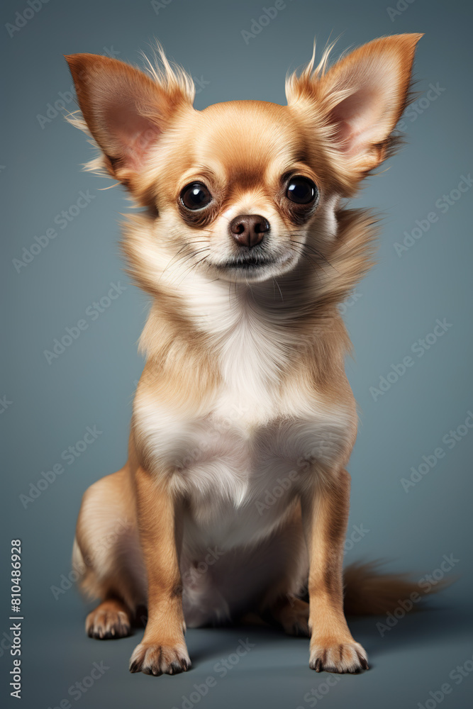 Image of cute chihuahua dog on clean background. Pet. Animals. Illustration. Generative AI. Image of cute chihuahua dog on clean background. Pet. Animals. Illustration. Generative AI.