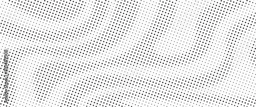 Abstract wave halftone black and white. Monochrome texture for printing on badges, posters, and business cards