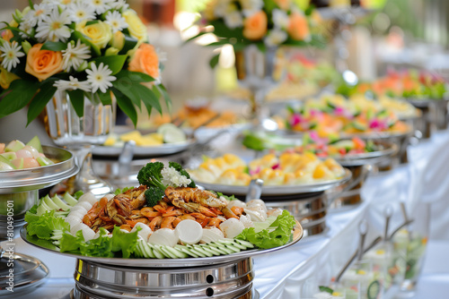 Buffet food on the table, catering food