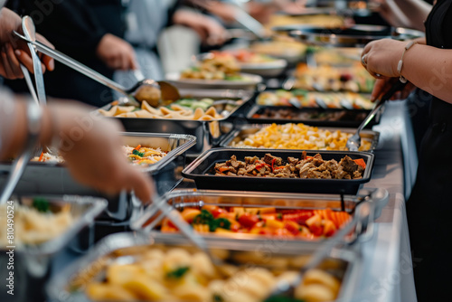 Buffet food on the table, catering food