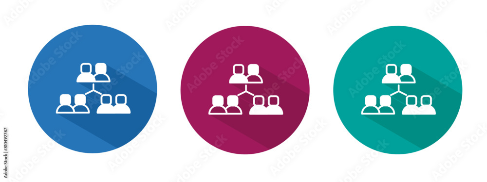 Icon for teamwork vector illustration in flat. Icon for teamwork vector illustration in flat.