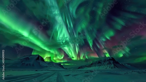 Awe Inspiring Aurora Borealis Dancing Across Night Sky