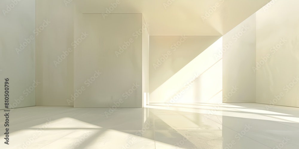 room with a white wall and a white floor with a light coming through the window room with a white wall and a white floor with a light coming through the window