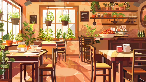 Organic farm to table experience at the restaurant,vector image