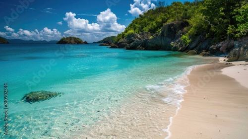 Peaceful Beach with Crystal Clear Waters