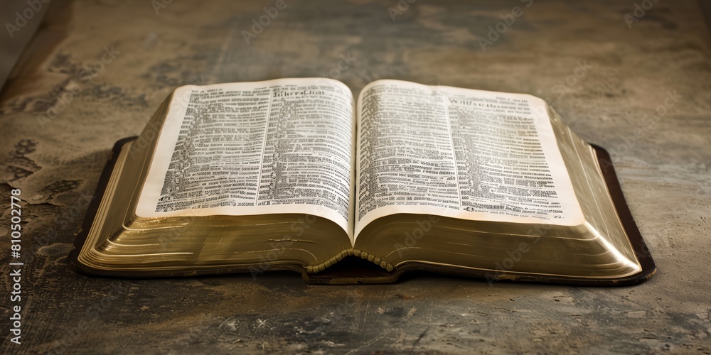 Fototapeta premium Ancient old book on table